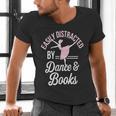 Easily Distracted By Dance And Books Ballet Fun Men's V-Neck T-Shirt