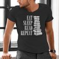 Eat Sleep Read Repeat Reading Book Librarian Men Women Kids Men's V-Neck T-Shirt