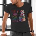 Eat Sleep Read Repeat Unicorn Read Book Reading Lovers Kids Men's V-Neck T-Shirt