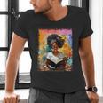 Educated Afro Girl Reading Book Lover History Month Men's V-Neck T-Shirt Educated Afro Girl Reading Book Lover History Month Men's V-Neck T-Shirt