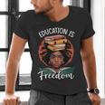 Education Is Freedom African Teacher Books Lovers Men's V-Neck T-Shirt