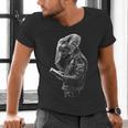 Elephant Holds Book Wriing Motif Animal Artwork Elephant Men's V-Neck T-Shirt Elephant Holds Book Wriing Motif Animal Artwork Elephant Men's V-Neck T-Shirt