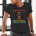 Emotionally Recovering From A Book Frog Men's V-Neck T-Shirt