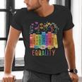 Equality Book LGBTQ Wildflowers Equal Rights Gay Kindness Men's V-Neck T-Shirt Equality Book LGBTQ Wildflowers Equal Rights Gay Kindness Men's V-Neck T-Shirt