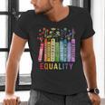 Equality Books Peace Love Compassion LGBT Gay Lesbian Pride Men's V-Neck T-Shirt Equality Books Peace Love Compassion LGBT Gay Lesbian Pride Men's V-Neck T-Shirt