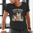 Every Bunny Loves To Read Book Lover Easter Day Apparel Men's V-Neck T-Shirt Every Bunny Loves To Read Book Lover Easter Day Apparel Men's V-Neck T-Shirt