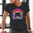 Ew Cat Misanthrope Introvert Synthwave 80s Men's V-Neck T-Shirt Ew Cat Misanthrope Introvert Synthwave 80s Men's V-Neck T-Shirt