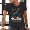 F-CAW-F Crow Book Lover Reader Gothic Humor Men's V-Neck T-Shirt F-CAW-F Crow Book Lover Reader Gothic Humor Men's V-Neck T-Shirt