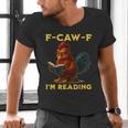 F-CAW-F I'm Reading Chicken Book Lover Introvert Meme Men's V-Neck T-Shirt