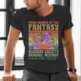 Fantasy Reader Society Reading Book Retro Bookworm Reader Men's V-Neck T-Shirt Fantasy Reader Society Reading Book Retro Bookworm Reader Men's V-Neck T-Shirt