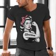 Female Librarian Rosie Riveter Book Guardian Woman Men's V-Neck T-Shirt Female Librarian Rosie Riveter Book Guardian Woman Men's V-Neck T-Shirt