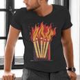 Flames And Lighter Costume For Matchbook Lovers Men's V-Neck T-Shirt