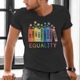 Floral Book Equality Human Rights Social Justice Peace Love Men's V-Neck T-Shirt Floral Book Equality Human Rights Social Justice Peace Love Men's V-Neck T-Shirt