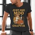 Floral Cow Reading Pun Just One More Chapter Cozy Book Lover Men's V-Neck T-Shirt Floral Cow Reading Pun Just One More Chapter Cozy Book Lover Men's V-Neck T-Shirt