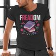 Freadom Anti Ban Books Freedom To Read Book Reading Men's V-Neck T-Shirt Freadom Anti Ban Books Freedom To Read Book Reading Men's V-Neck T-Shirt