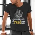 Freadom Freedom Read Banned Books Librarians Men's V-Neck T-Shirt Freadom Freedom Read Banned Books Librarians Men's V-Neck T-Shirt