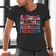 Freadom To Read Book Lover Reading Freedom Men's V-Neck T-Shirt