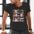 Ghost Christmas Reading Book Lover Library Christmas Teacher Men's V-Neck T-Shirt