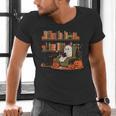 Ghost Library Reading Books Halloween Men Women Kids Men's V-Neck T-Shirt Ghost Library Reading Books Halloween Men Women Kids Men's V-Neck T-Shirt