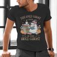The Only Ghost I Need Is The Holy Ghost Books Reading Lovers Men's V-Neck T-Shirt The Only Ghost I Need Is The Holy Ghost Books Reading Lovers Men's V-Neck T-Shirt