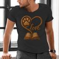 Girl Who Loves Dogs & Books Heart Dog Lover Reader Reeding Men's V-Neck T-Shirt Girl Who Loves Dogs & Books Heart Dog Lover Reader Reeding Men's V-Neck T-Shirt