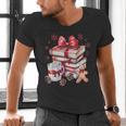Girly Coquette Gingerbread Books And Hot Cocoa Cozy Season Men's V-Neck T-Shirt Girly Coquette Gingerbread Books And Hot Cocoa Cozy Season Men's V-Neck T-Shirt
