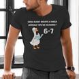 Goose Reading 67 Six Seven Meme Teacher Book Lover Men's V-Neck T-Shirt Goose Reading 67 Six Seven Meme Teacher Book Lover Men's V-Neck T-Shirt