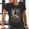 Gothic Book Lover Skeleton Men's V-Neck T-Shirt