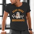 Groovy Halloween Teacher Spooky Read More Book Women Girl Men's V-Neck T-Shirt Groovy Halloween Teacher Spooky Read More Book Women Girl Men's V-Neck T-Shirt