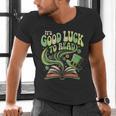 Groovy It's Good Luck To Read St Patrick's Day Book Lucky Men's V-Neck T-Shirt Groovy It's Good Luck To Read St Patrick's Day Book Lucky Men's V-Neck T-Shirt