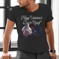 Happy Valentines Day Self Introvert Humor Antisocial Men's V-Neck T-Shirt