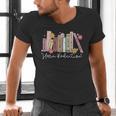 Harm Reduction Floral Book Overdose Awareness Nurse Men's V-Neck T-Shirt