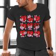 Heart Reading Books Valentine Teacher Boys Girls Book Lover Men's V-Neck T-Shirt