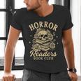 Horror Reading Spooky Vibes Bookish Horror Readers Book Club Men's V-Neck T-Shirt