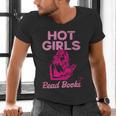 Hot Girls Read Books Cute Book Reader Women Men's V-Neck T-Shirt