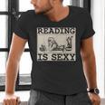Hot Pin Up Girl Comic Book Vintage Reading Is Sexy Men's V-Neck T-Shirt