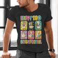 HUGvyn Happy 100 Days Of School Teacher Goose Preppy Books Men's V-Neck T-Shirt HUGvyn Happy 100 Days Of School Teacher Goose Preppy Books Men's V-Neck T-Shirt