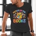 HUGvyn Preppy 100 Days In The Books Teacher Reading Coffee Men's V-Neck T-Shirt