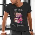 I'm With The Banned Books Bold Statement Against Censorshi Men's V-Neck T-Shirt I'm With The Banned Books Bold Statement Against Censorshi Men's V-Neck T-Shirt