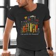 I'm With The Banned Banned Books Colorful Literary Fr Men's V-Neck T-Shirt