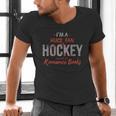 I'm a Huge Fan Of Hockey Players In Romance Books Men's V-Neck T-Shirt
