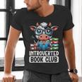 Introverted Book Club Reading Lover Cow Men's V-Neck T-Shirt