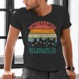 Introverted But Willing To Discuss Cats Men's V-Neck T-Shirt Introverted But Willing To Discuss Cats Men's V-Neck T-Shirt