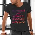 Introverted Willing To Discuss Curly Horse Introvert Men's V-Neck T-Shirt Introverted Willing To Discuss Curly Horse Introvert Men's V-Neck T-Shirt