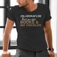 Jolabokaflod Because Books And Hot Chocolate Men's V-Neck T-Shirt Jolabokaflod Because Books And Hot Chocolate Men's V-Neck T-Shirt