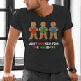 Just Booked For The Holidays Gingerbread Men's V-Neck T-Shirt