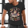 Just Girl Who Loves Anime Cats Boba And Books Bubble Tea Men's V-Neck T-Shirt