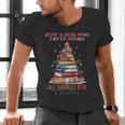 Just a Girl Who Loves Books All Booked For Christmas Men's V-Neck T-Shirt Just a Girl Who Loves Books All Booked For Christmas Men's V-Neck T-Shirt