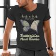 Just a Girl Who Loves Butterflies And Books Butterfly Men's V-Neck T-Shirt