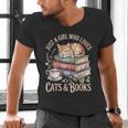 Just A Girl Who Loves Cats And Books Reading Librarian Men's V-Neck T-Shirt